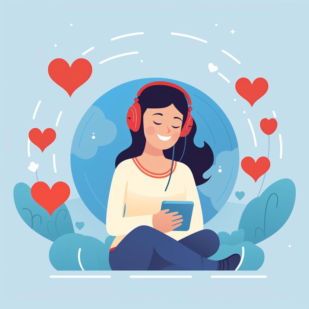 Person listening to their heart